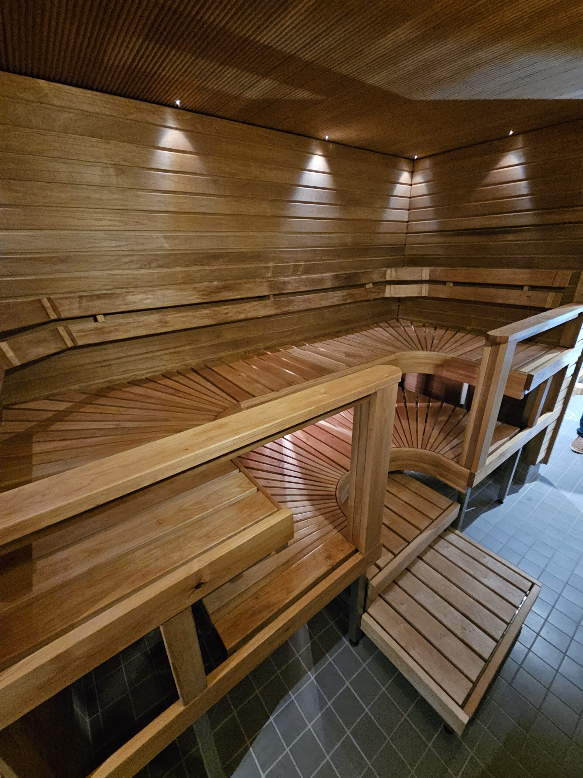 Moderni valokuitu tähtikatto lämpökäsitelty haapa sauna remontti - Henri River Tampere